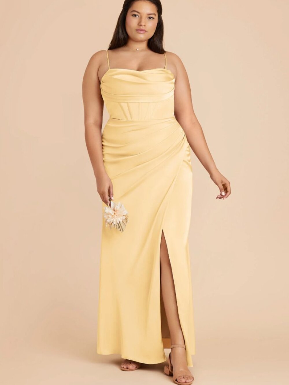 Birdy Grey Matte Satin Butter Carrie Dress - XXL (Fits Sizes 14-16 as-is)
